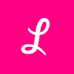 Lemonade Pet Insurance Logo, White L with a pink background