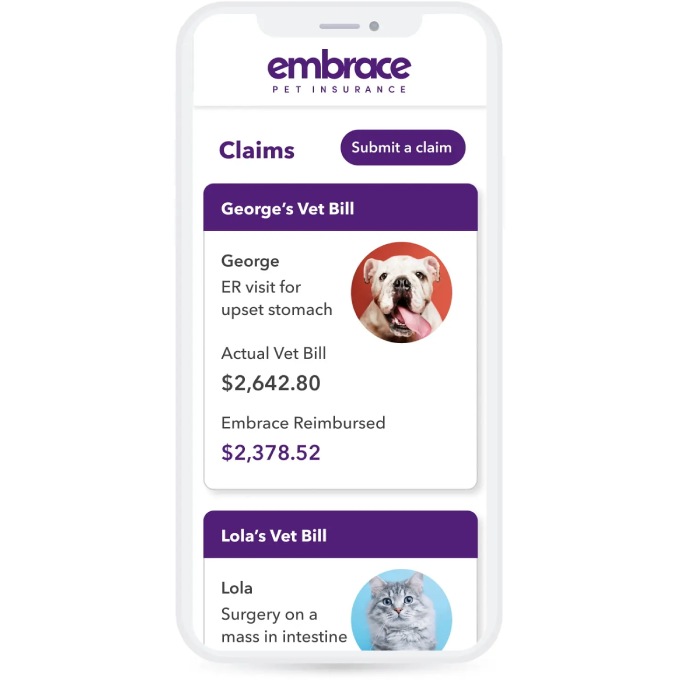 Embrace Pet Insurance Mobile